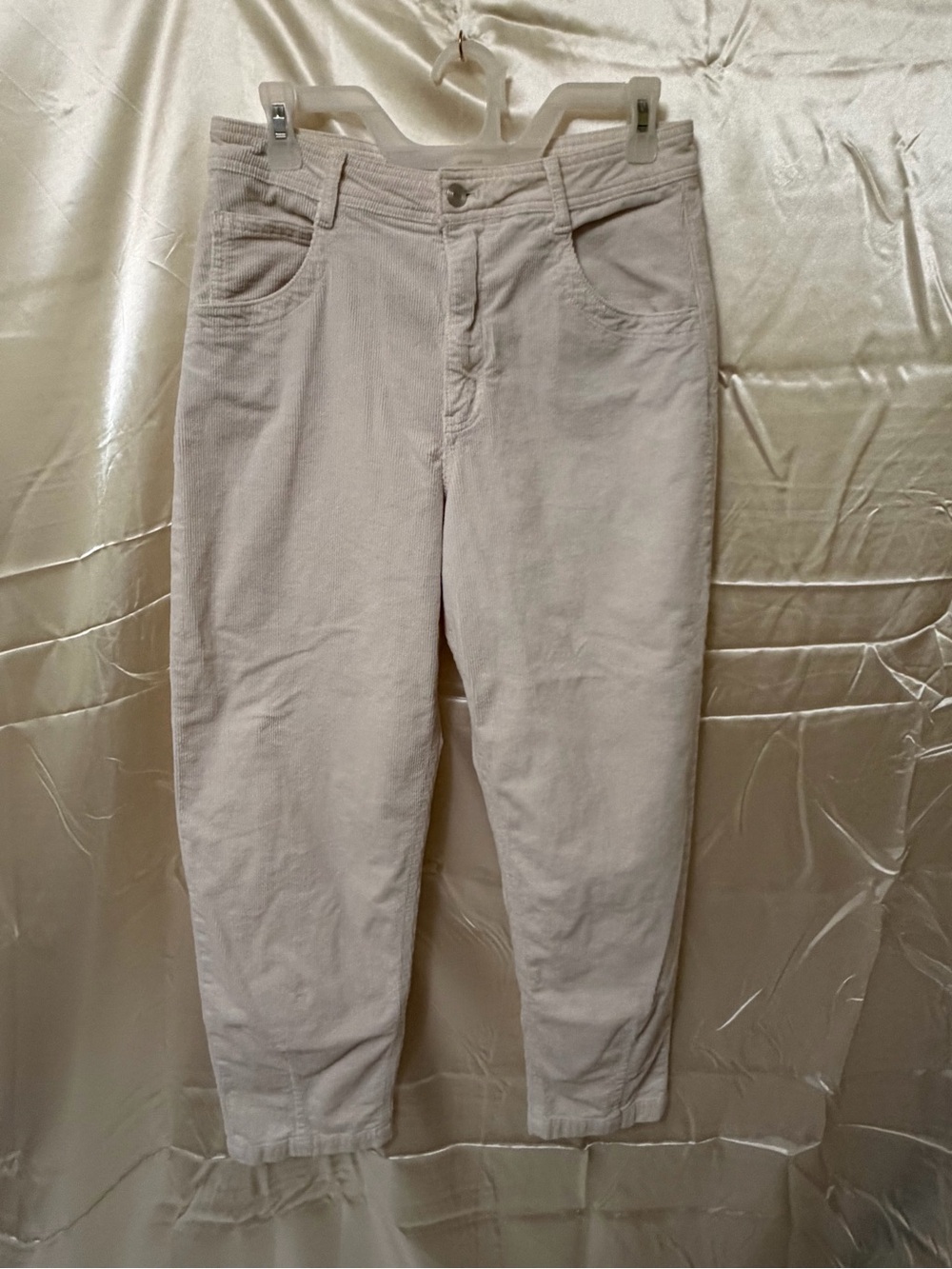 Maeve Anthropologie Corduroy Pants Size 29 Cream Ivory Tapered Ankle Pants
